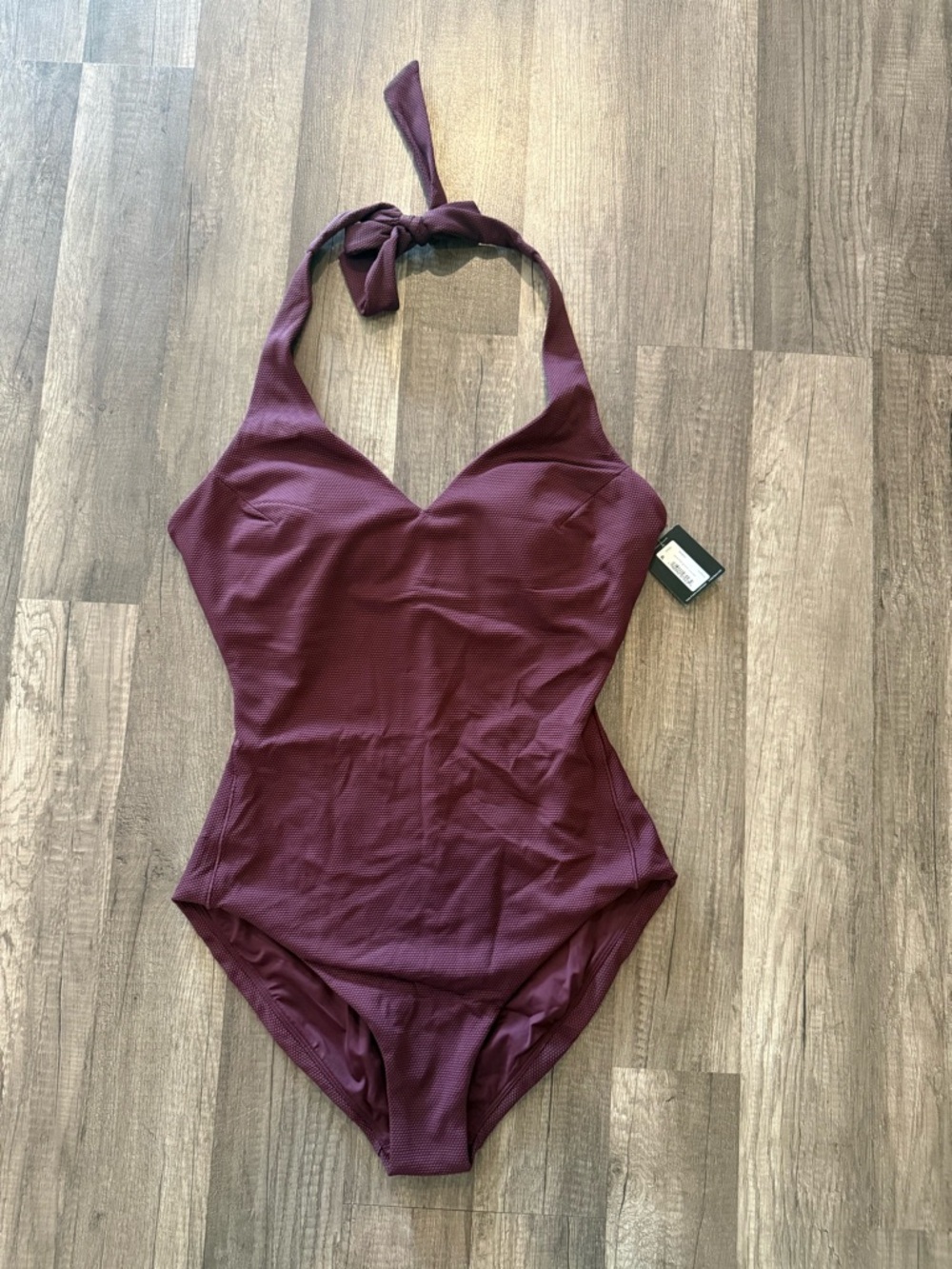 Spanx Women's One Piece Swimsuit In A Rich Mulberry - Picture 3 of 9
